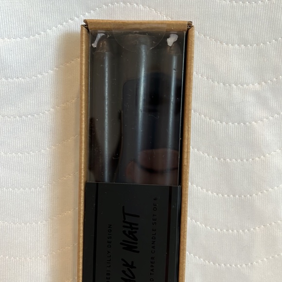 Debi Lilly Design Black Night Unscented Taper Candles 🕯 Set Of 6 New In Box - Picture 2 of 5